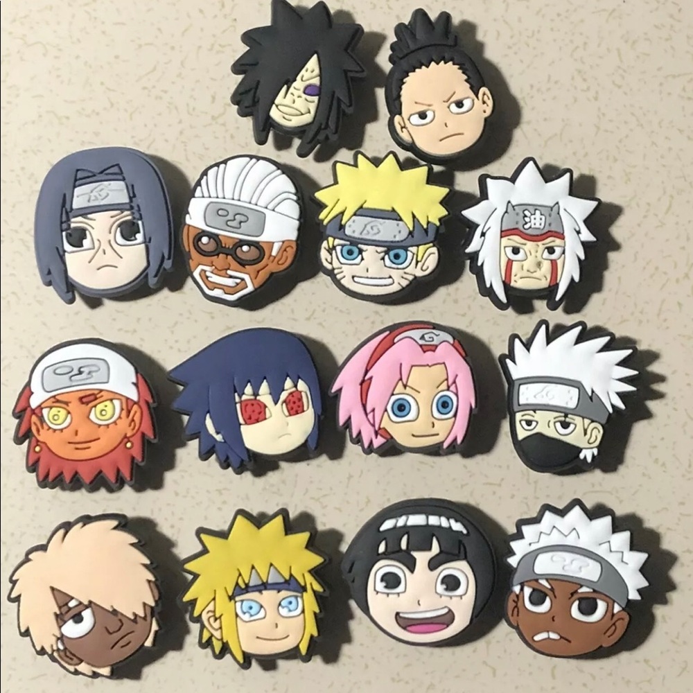 COPY - COPY - ANIME NARUTO PVC SHOE CHARMS FOR CROCS 14 …